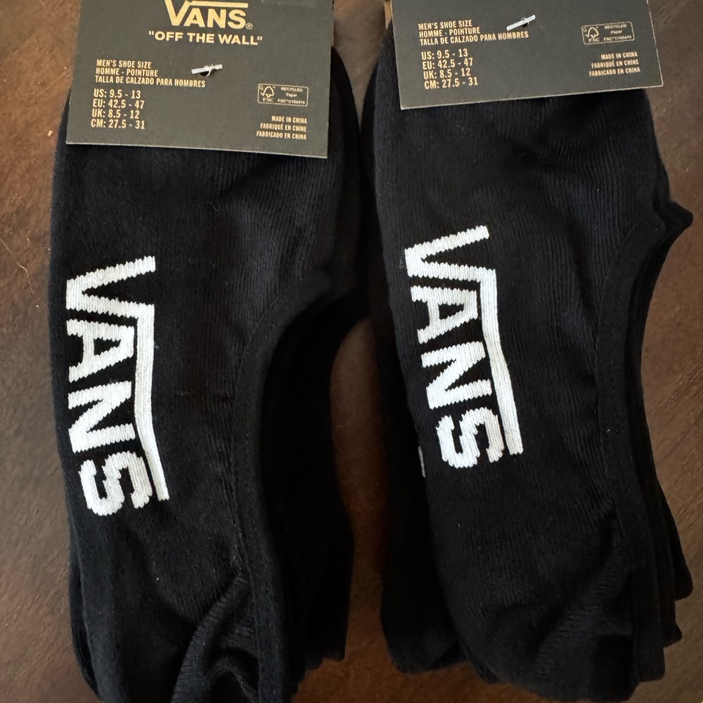Vans Men's Black No Show Socks